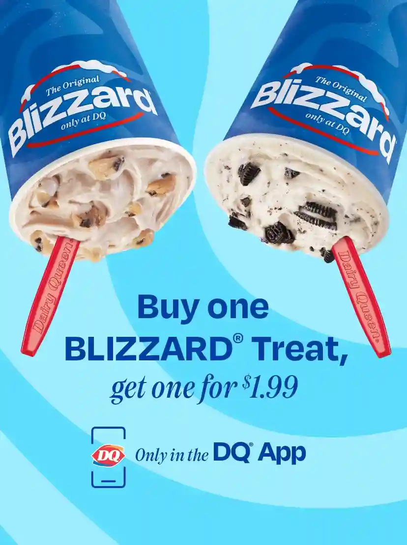 two upside-down Blizzard Treats