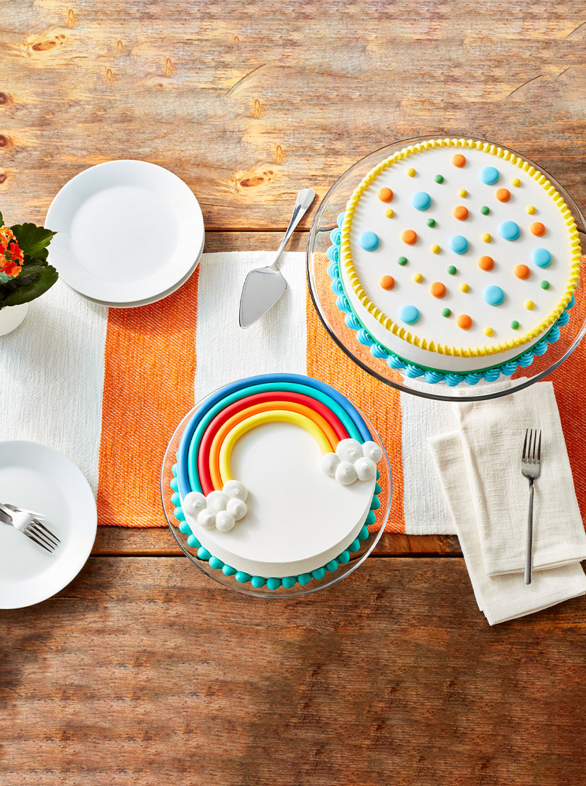 DQ Cake Rainbow and Polka Dot Celebration