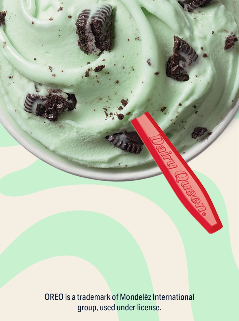 image of mint oreo bizzard treat