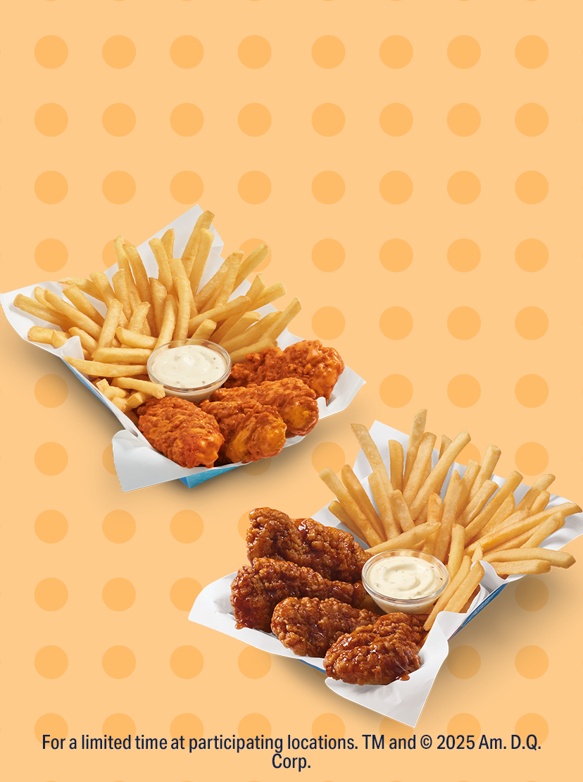 2 chicken strip baskets