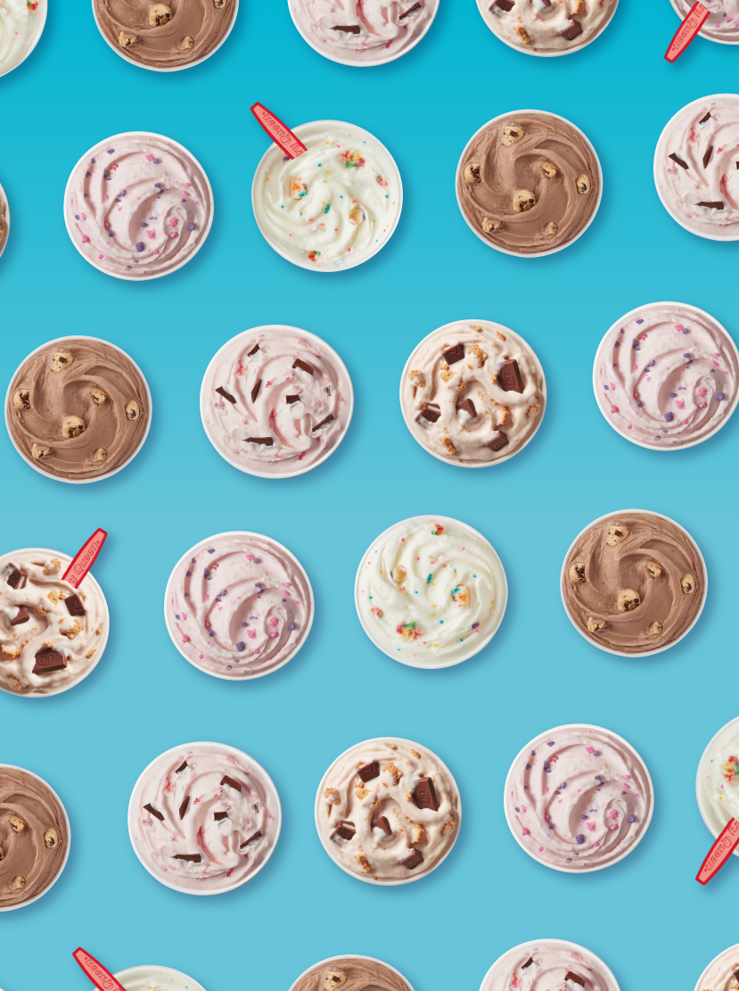 top view of blizzard treats