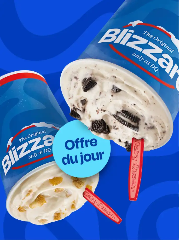Two Blizzard Treats upside down