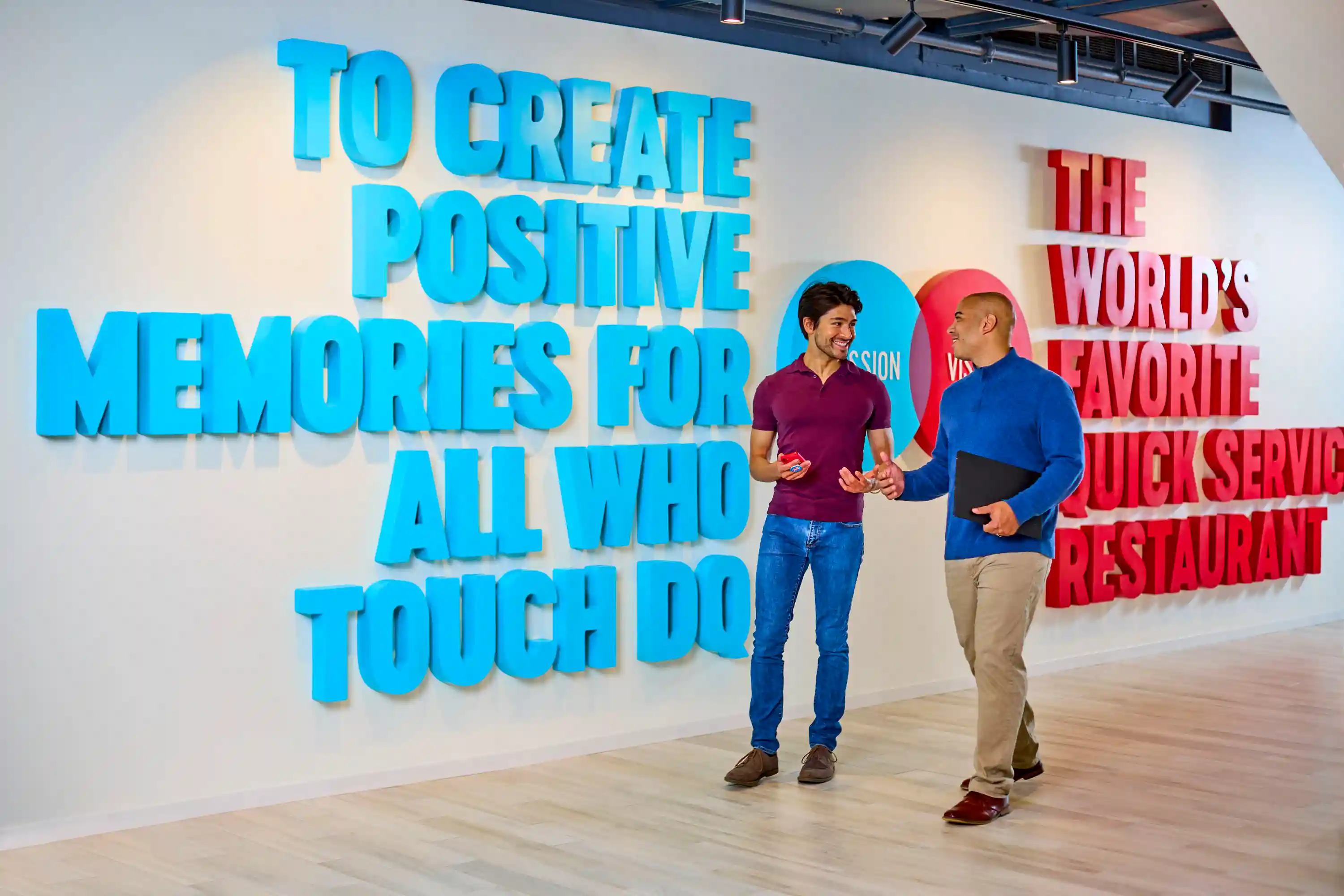 Corporate employees walking