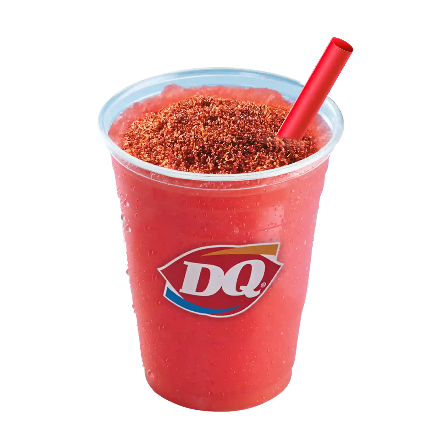 Chamoy Chilito Slush en un vaso de la marca DQ.