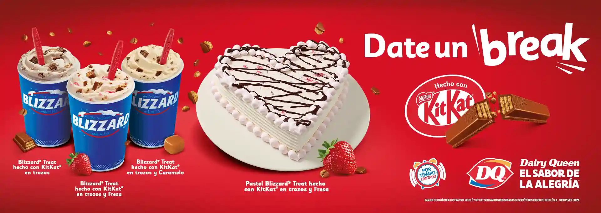 Blizzard treats y pastel helado sabor KitKat por tiempo limitado