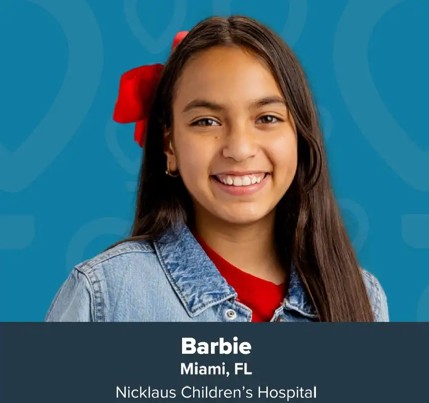 children's hospital patient, Barbie