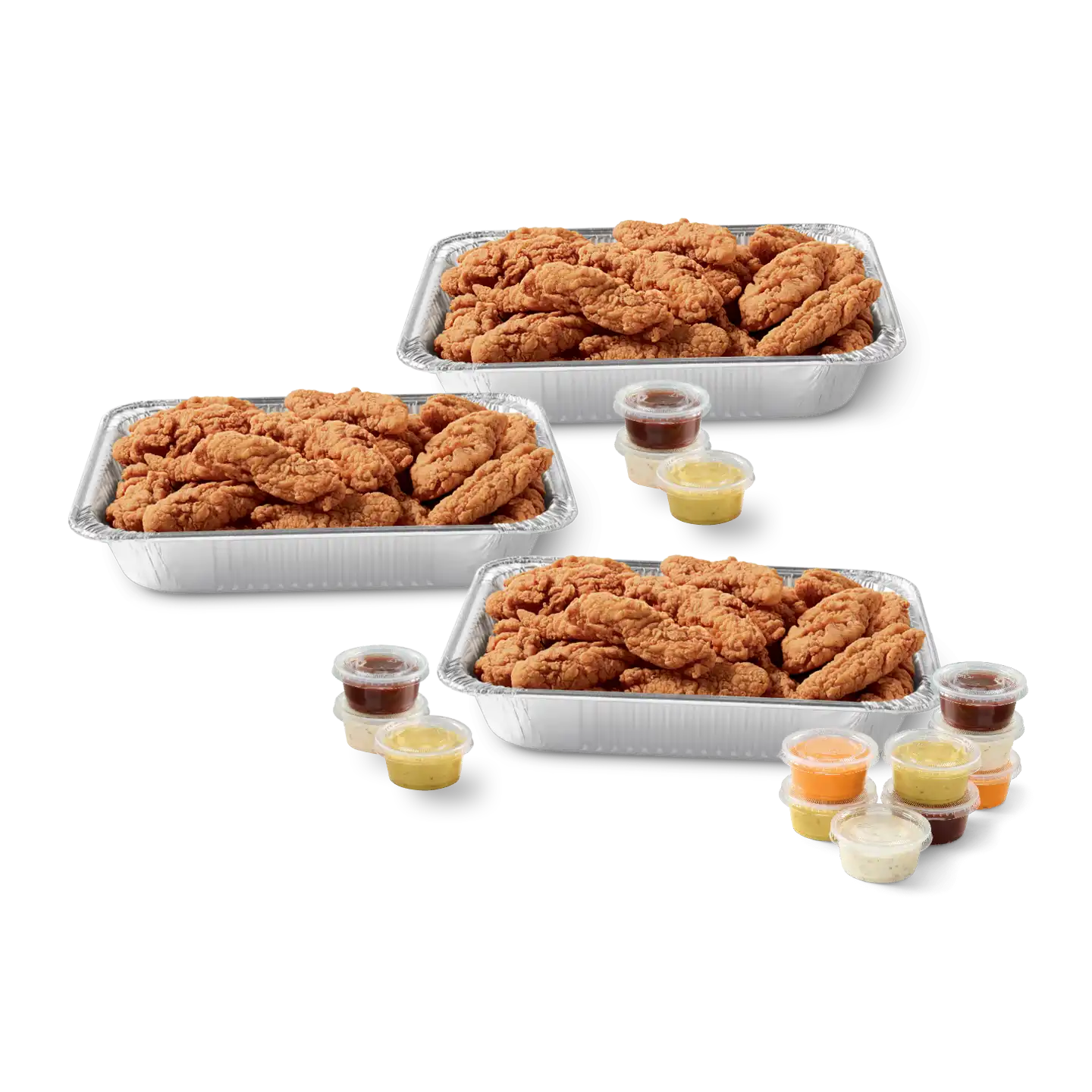 75 piece Original Chicken Strip Party Platter with dipping sauces