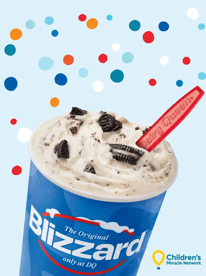 An Oreo Blizzard Treat and Children's Miracle Network logo