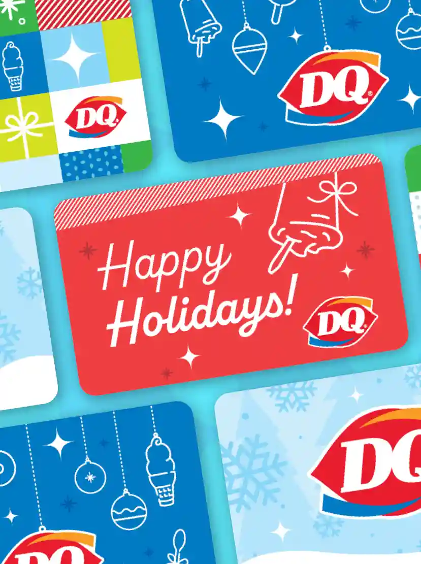 a variety of holiday gift cards