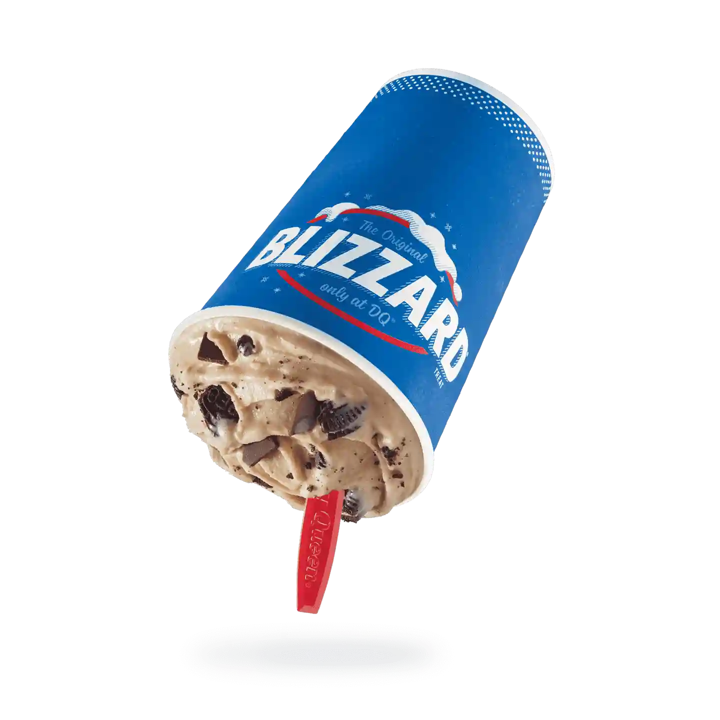 Oreo Mocha fudge blizzard with oreo pieces and fudge chunks