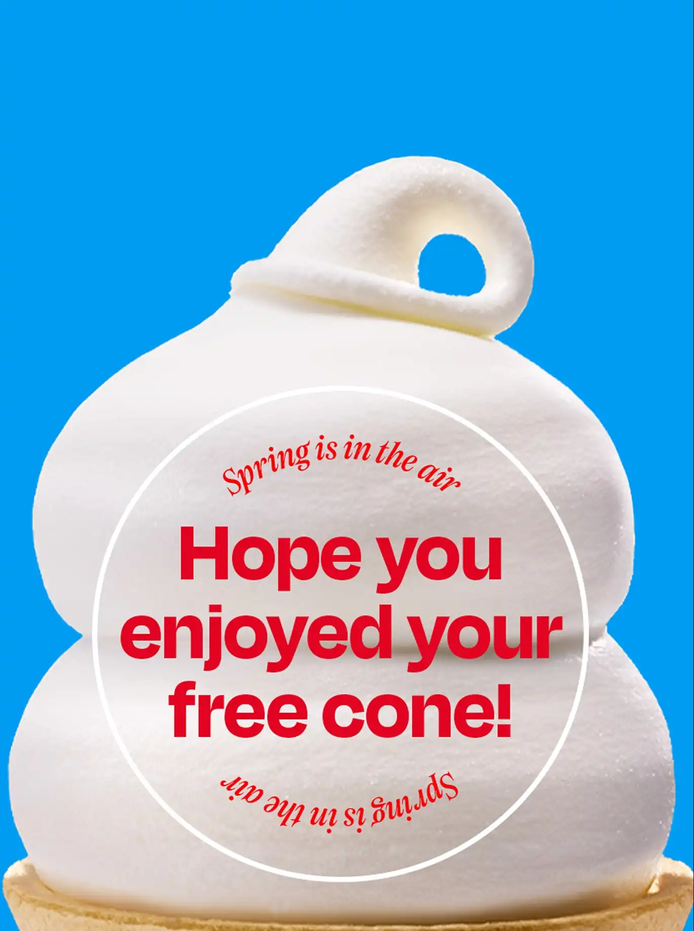 a vanilla cone