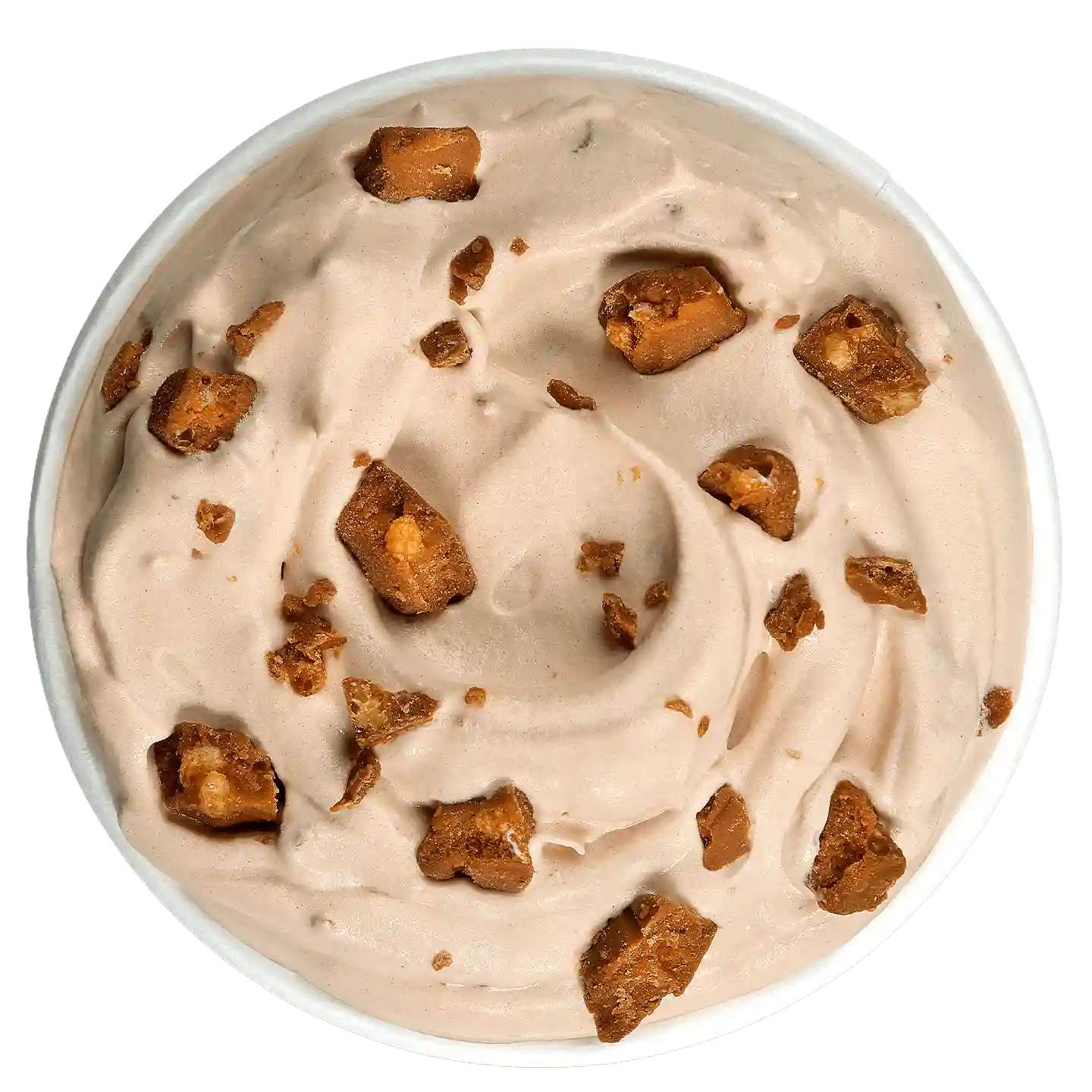 Nestlé Crunch Blizzard de DQ con cuchara roja.