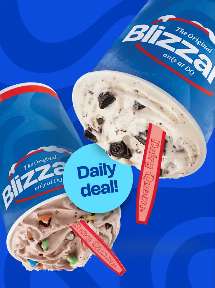 two upside down blizzard treats
