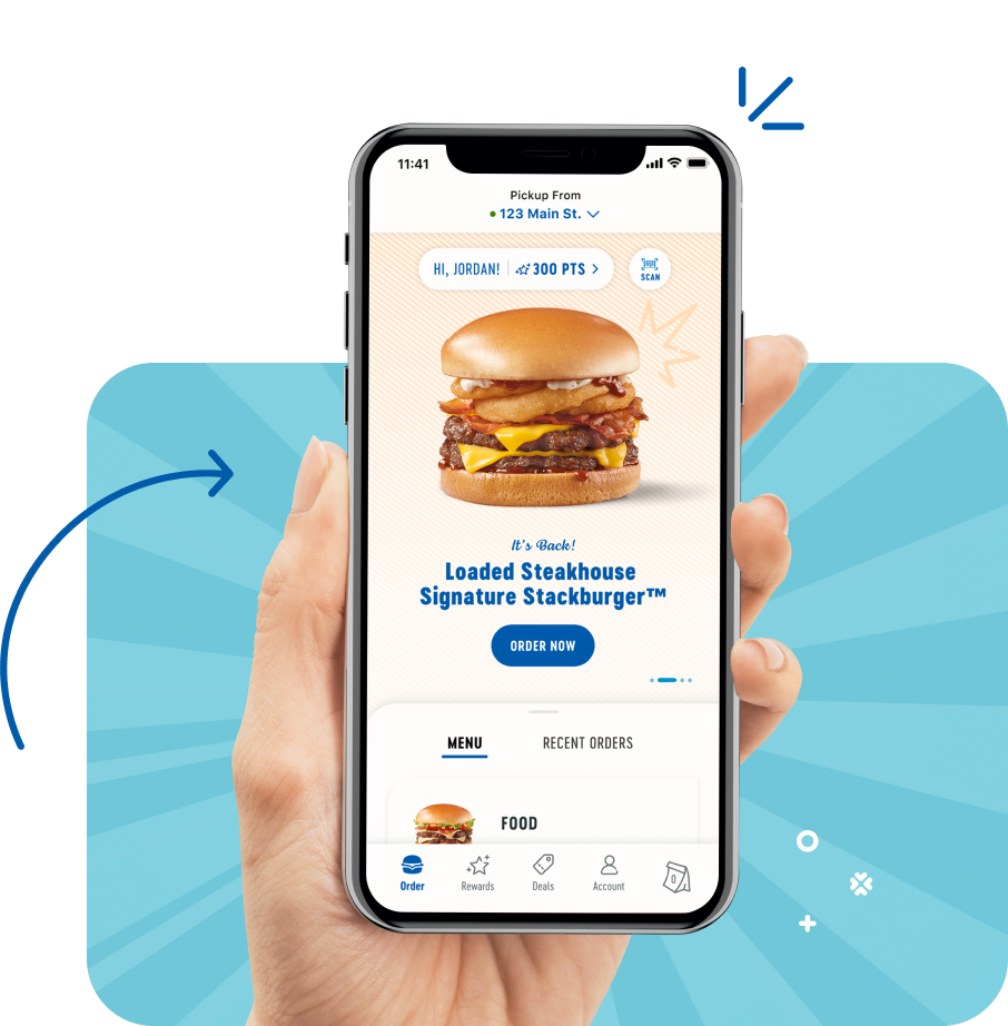New DQ APP Screen with Loaded Steakhouse Stackburger