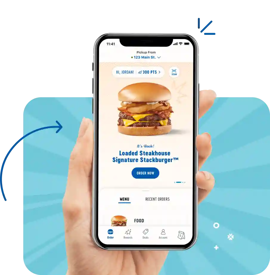 New DQ APP Screen with Loaded Steakhouse Stackburger