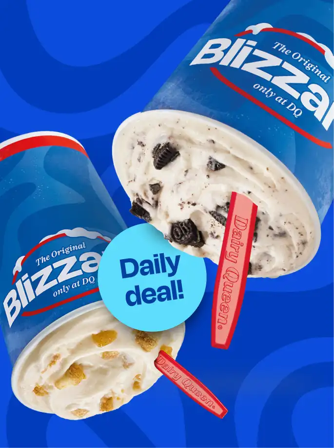 Two Blizzard Treats upside down