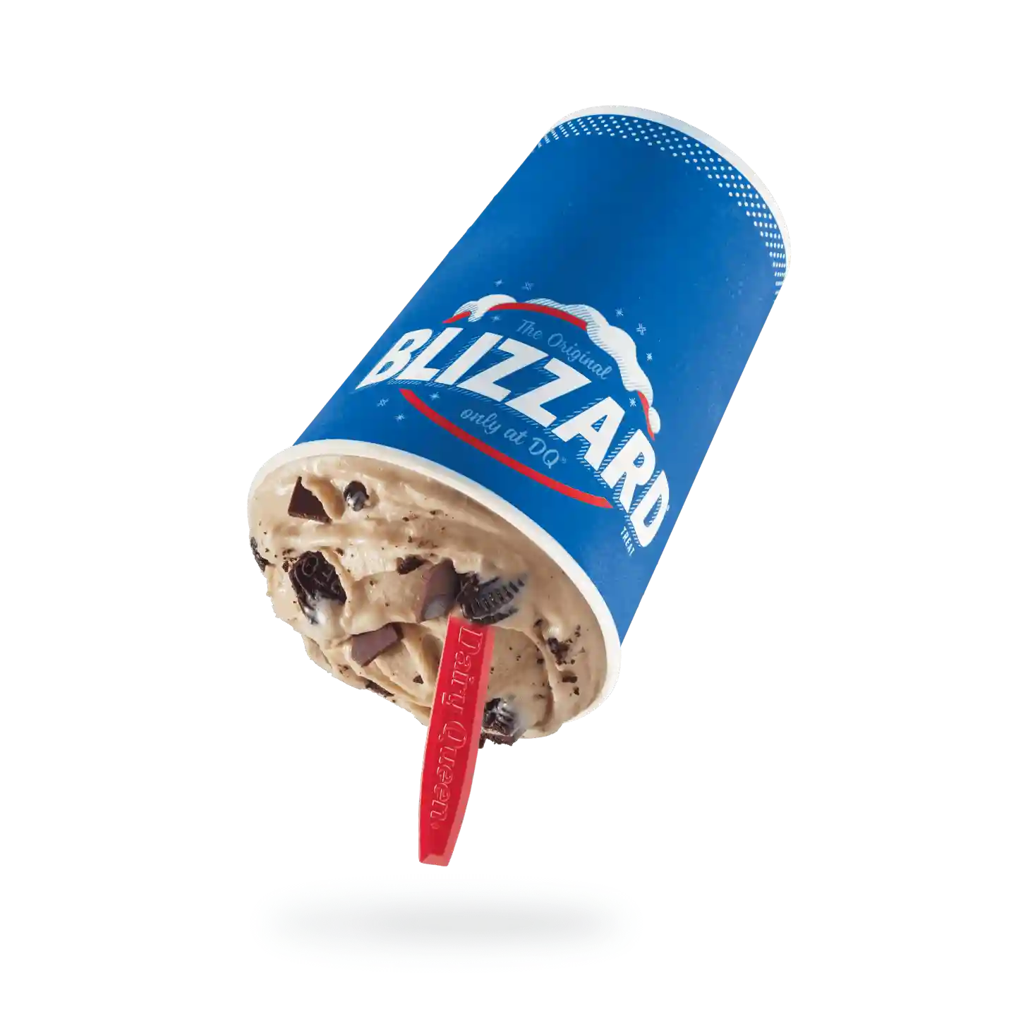 Oreo Mocha fudge blizzard with oreo pieces and fudge chunks